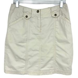 Jones New York Cream Cotton Mini Skirt EUC